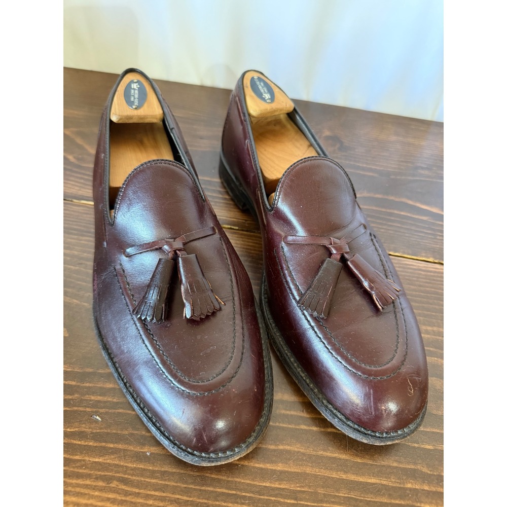 FootJoy Classics Mens 10 C Tassel Loafers Burgundy Leather USA Handcrafted 75218